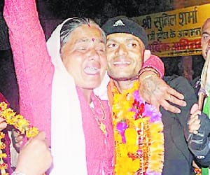 sunil  convey save environment by running 127 km in 15 hours from chandigarh to renuka lake.