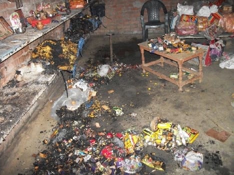 A fire in the store Loss of a million