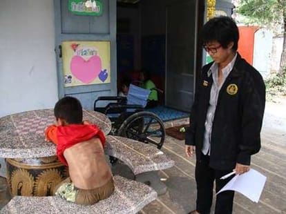 woman punished boy as he stole candy