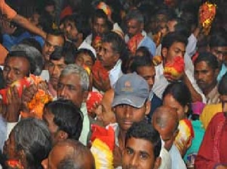 Adishakti head bowed in reverence at the rate of