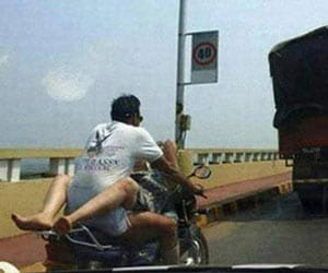 Couple fined for special bike driving in Goa.