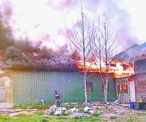 fire in lawrence hospitals canteen