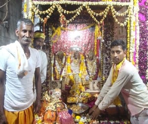 today Nri Semri goddess worship with stick in kosikala, chata  