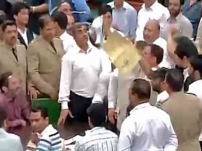 uproar in jammu kashmir assembly and council