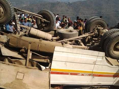 Private bus falls into gorge, killing two people, 15 injured