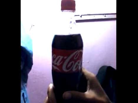 worm in cold drink