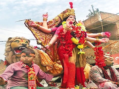 Immersion of Durga idols