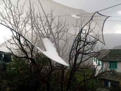 heavy rainfall, hailstrom in himachal.