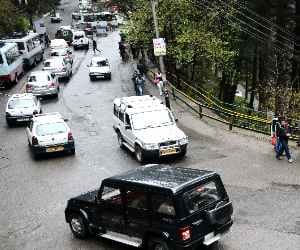 heavy rainfall, danger to circular road shimla.