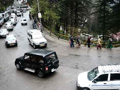 traffic system changed in shimla city for local buses.