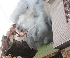 TV fires, suffocation death of two people!.