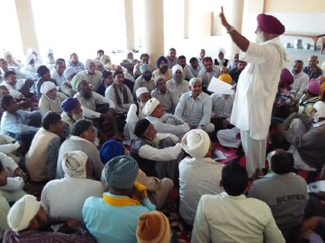 Gathering of farmers from the rain season