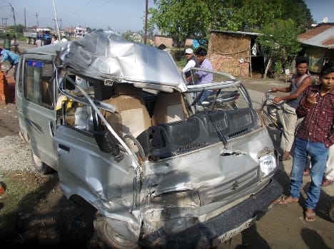 School van collided with trolley, five injured