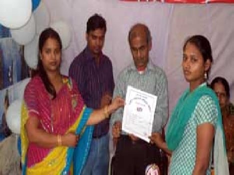Women received certificates