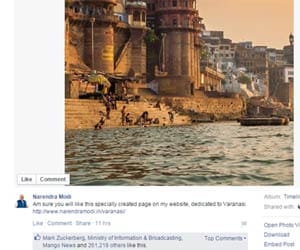 modi create new facebook page on varanasi