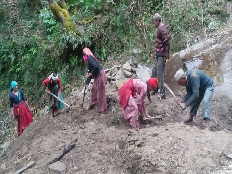 The villagers sought the source of water