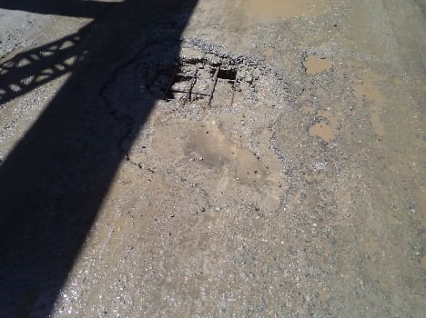 Subsidence saw happening in the motor pool of the linter