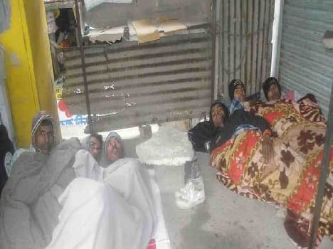 Recruitment Rali? youth spent the night on the sidewalk