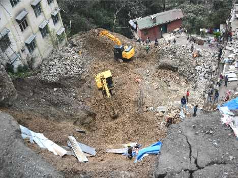 Circular Road collapse.