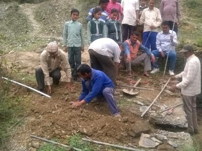 teacher arrange water for student in kotdwar.