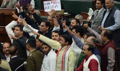 row between pdp and bjp over afspa