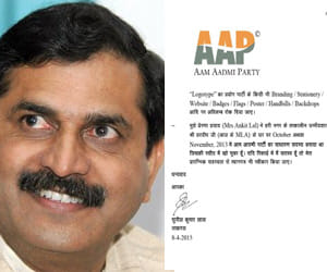 logo designer of aap asks his logo back from kejriwal