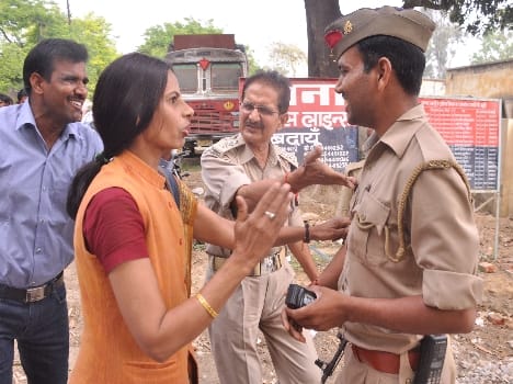 BJP leader at home raising a ruckus