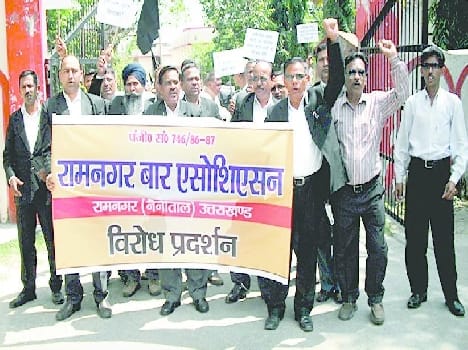 The attack came on the road in Viraedha lawyer
