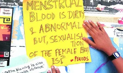 'Come and see the blood on my skirt' rally in DU