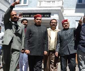 protest on sports bill in hp vidhan sabha.