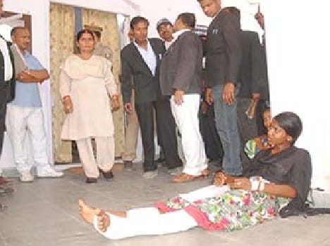 SP was tormented woman on the doorstep of