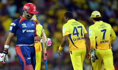 When yuvraj singh meet csk skipper MS dhoni