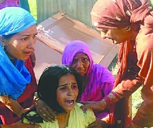 gas cylender blast at bilaspur, one died.
