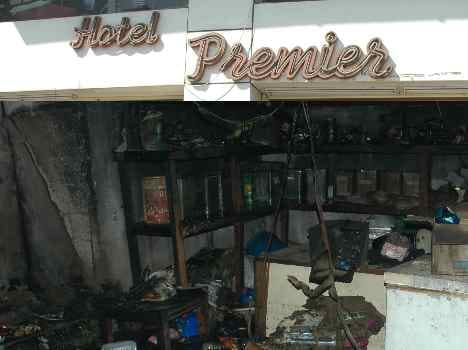 fire in hotel basement at residency road jammu