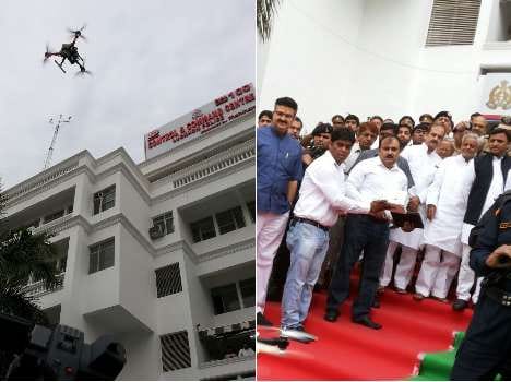 akhilesh inaugurates cctv project