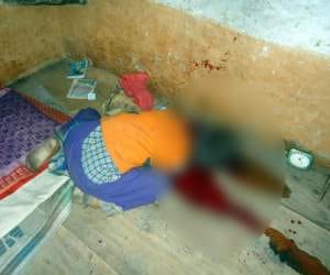 son brutally killed his mother.