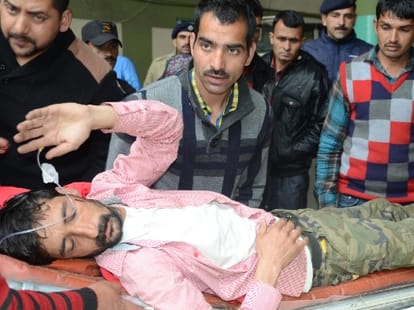 bjp leader son open fire two injured in rampur.