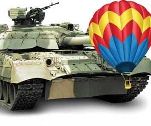 30 ton tank landed in Leh with a parachute