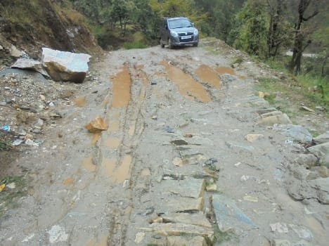 Watch Kapkot workers walk in the path