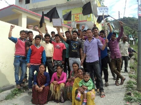 MLA Chufal Bralu shown black flags