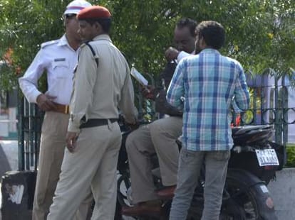 drunkan driving by school bus driver in mohali