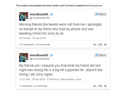 vinod kambli abuses to navjot singh siddhu in tweet 
