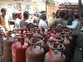 LPG leak triggered by the fire , cracked cylinder