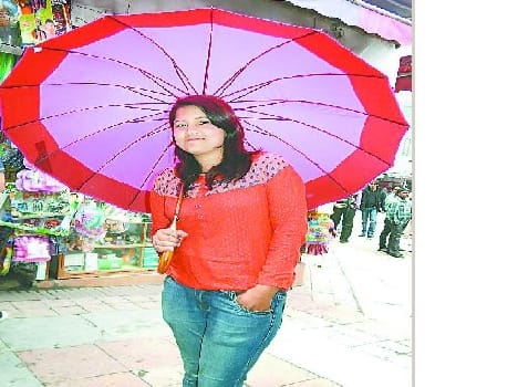 My umbrella open, spread fragrance in Fiza