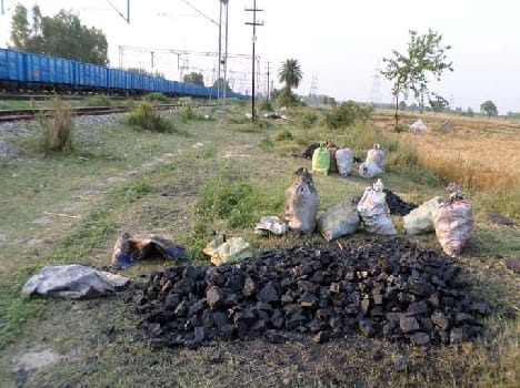 The 40-ton coal train Stolen, recovered just four tons