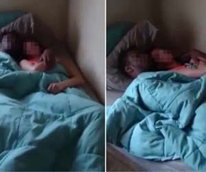 Man catches 'cheating girlfriend' in bed with another man