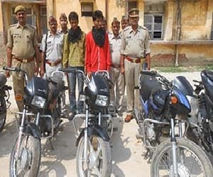This occurred during the three punks arrested seven bikes