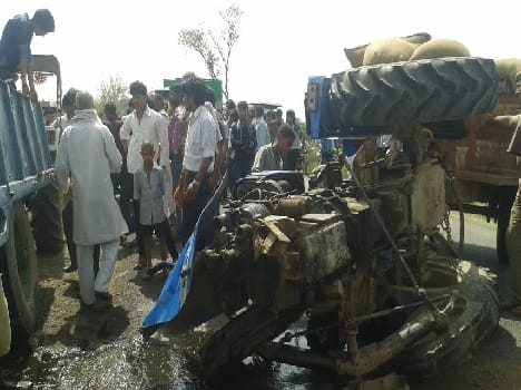 two injured in accident in mathura