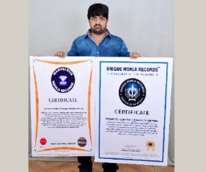 Special commando trainer Abhishek Yadav set a record.