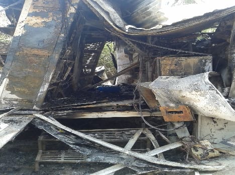 Millions of fire damage in the cabin of the mobile tower